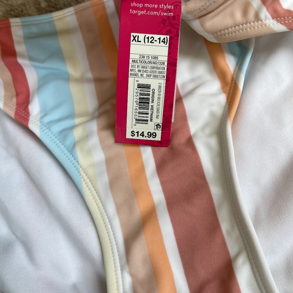 Xhilaration Striped Bikini Swimsuit Bottom Sz XL NWT - Picture 4 of 8